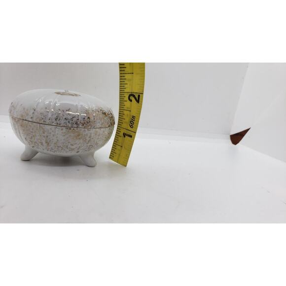 Vintage Trinket Ring Gift Box Bone China Champagne Wine Glass Top Audre' Calif - Picture 14 of 14